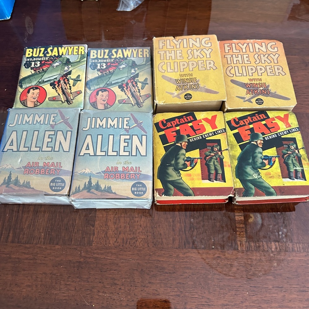 Big little book collection of aviation 8 vintage books